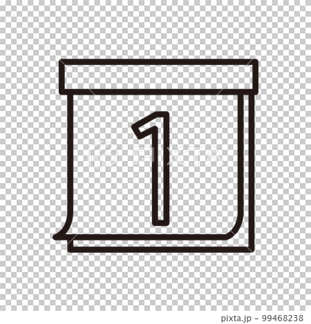 Line drawing business icon Calendar Line drawing business icon Calendar 99468238
