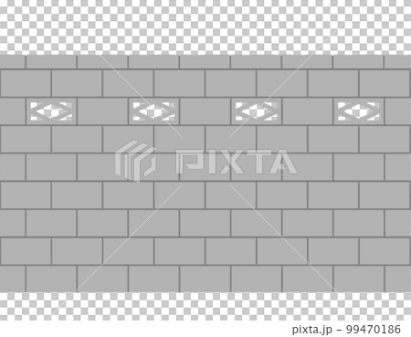 日本のブロック塀 イラスト素材 日本のブロック塀 イラスト素材 99470186