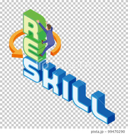 Image illustration of reskilling 99470290