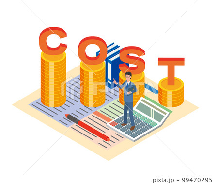 コストを意識するビジネスマンのイラスト 99470295