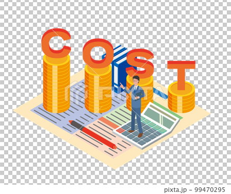 コストを意識するビジネスマンのイラスト 99470295