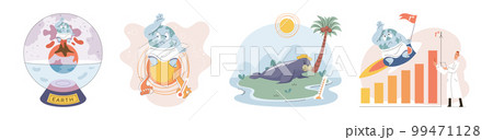 Climate change weather global greenhouse warming risks metaphor concept. Save planet 99471128