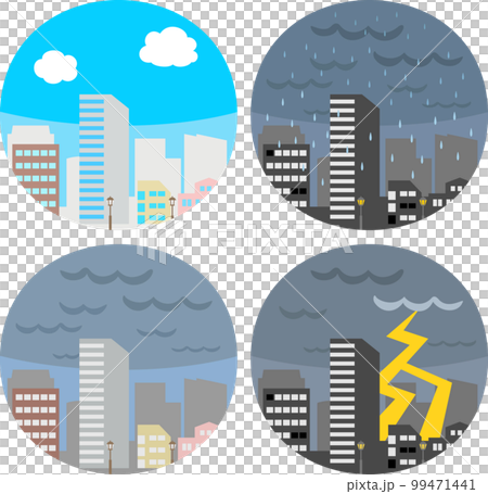City weather illustration set 99471441