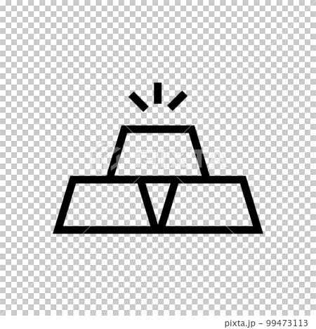 Pop stacking gold bars icon. ingot. vector. Pop stacking gold bars icon. ingot. vector. 99473113