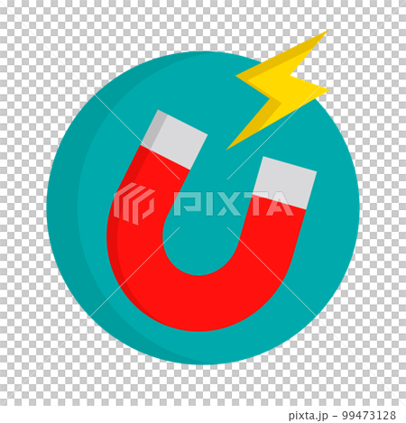 モダンな磁石と磁力アイコン。ベクター。 モダンな磁石と磁力アイコン。ベクター。 99473128