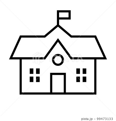 Simple School Building Vector