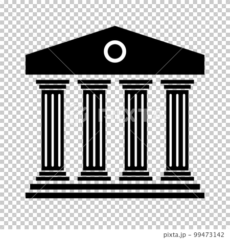 Greek temple silhouette icon. Buildings of ancient civilizations. vector. 99473142