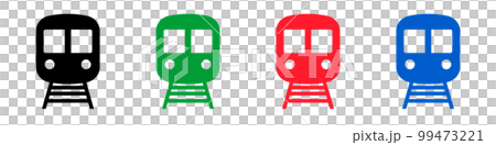 電車のアイコンセット。地下鉄。ベクター。 99473221