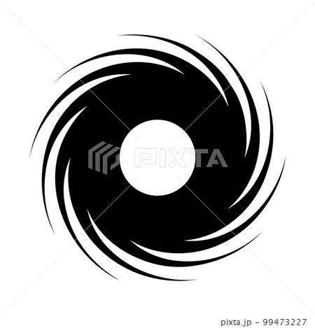 台風のシルエットアイコン。ハリケーン。ベクター。 台風のシルエットアイコン。ハリケーン。ベクター。 99473227