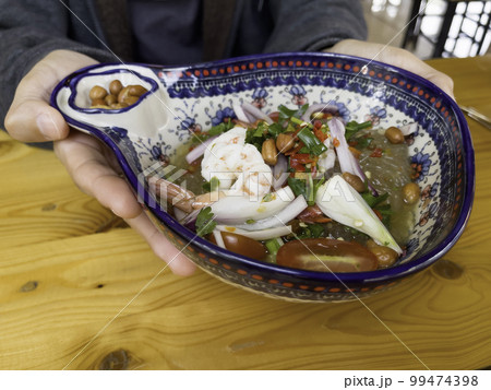 Thai spicy noodles salad menu Thai spicy noodles salad menu 99474398