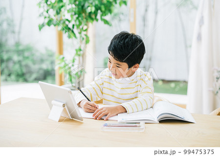 オンライン学習する男の子 オンライン学習する男の子 99475375