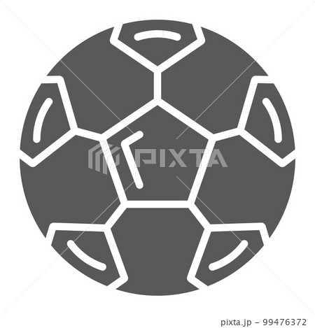 Soccer ball glyph icon, sport and equipment, football ball sign, vector graphics, a solid pattern on a white background, eps 10. Soccer ball glyph icon, sport and equipment, football ball sign, vector graphics, a solid pattern on a white background, eps 10. 99476372