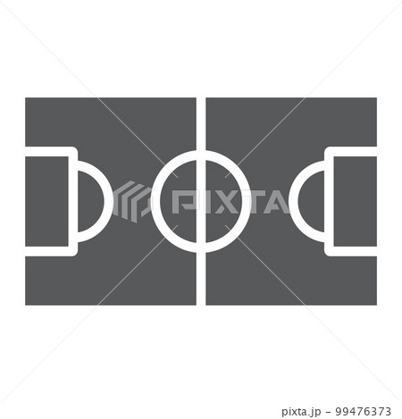 Soccer field glyph icon, sport and football, stadium sign, vector graphics, a solid pattern on a white background, eps 10. Soccer field glyph icon, sport and football, stadium sign, vector graphics, a solid pattern on a white background, eps 10. 99476373