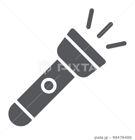 Flashlight glyph icon, light and electric, lamp sign, vector graphics, a solid pattern on a white background, eps 10. 99476400