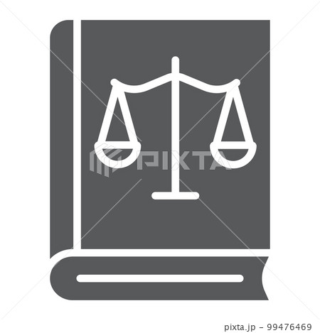 Law book glyph icon, justice and law, book with libra sign, vector graphics, a solid pattern on a white background, eps 10. 99476469
