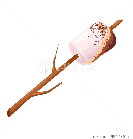 marshmallow stick cartoon vector illustration 99477017