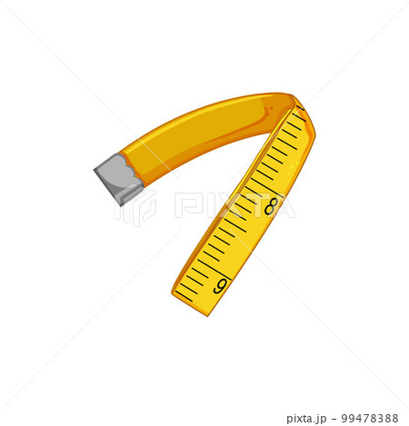 Ruler Yellow Measuring Tape Cartoon Vector...のイラスト素材 [99478388] - PIXTA