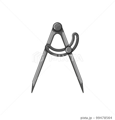 instrument compass divider cartoon vector illustration 99478564