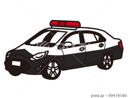 シンプルで使いやすいパトカーのベクターイラスト素材／警察／警官／パトロール 99478580