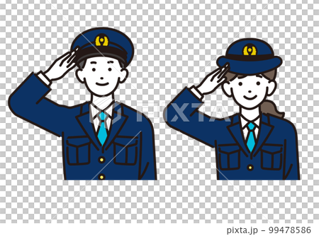 男女警官/警察/警察上半身矢量圖素材 男女警官/警察/警察上半身矢量圖素材 99478586