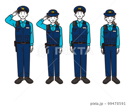 男女の夏服の警官のベクターイラスト素材/警察/お巡りさん 男女の夏服の警官のベクターイラスト素材/警察/お巡りさん 99478591