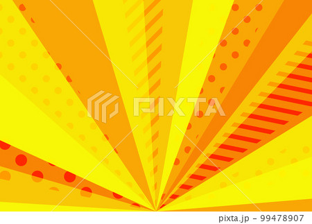背景イラスト_集中線_オレンジ 99478907