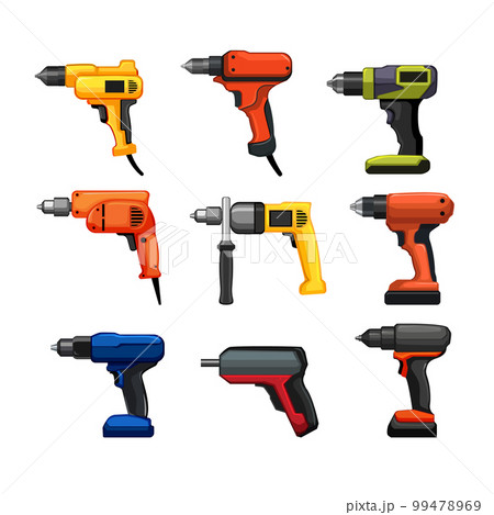 drill set cartoon vector illustration 99478969