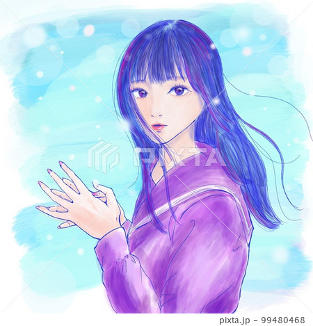 冬の女の子イラスト 冬の女の子イラスト 99480468