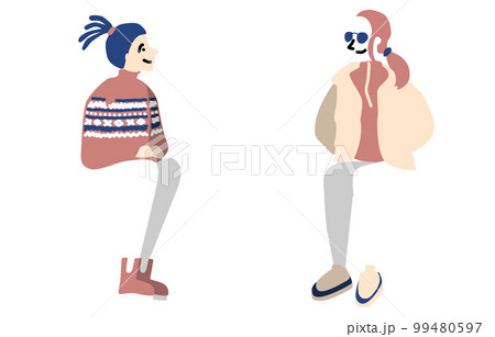 座る人物セット　秋冬 99480597