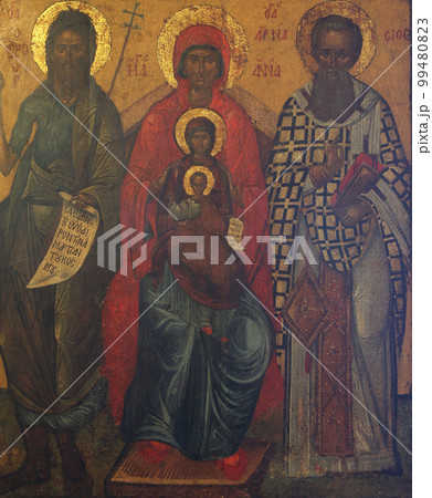 St. John the Baptist, st. Ann, st. Joachim and Madonna with Child Jesus St. John the Baptist, st. Ann, st. Joachim and Madonna with Child Jesus 99480823