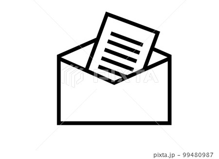 icon letter postal document vector illustration on a white background icon letter postal document vector illustration on a white background 99480987