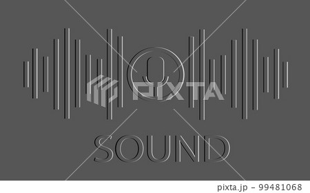 an icon symbol microphone button audio wave music sound vector illustration an icon symbol microphone button audio wave music sound vector illustration 99481068