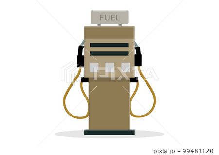 a gas station on a white background refueling with fuel for a car a gas station on a white background refueling with fuel for a car 99481120