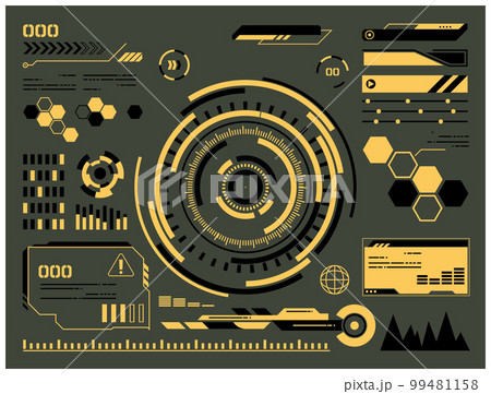 インターフェイス　テロップ　デザイン 99481158