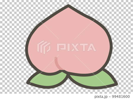 桃の手書きイラスト　カラー 99481600