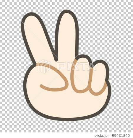 ハンドサインの手書きイラストのイラスト素材 [99481840] - PIXTA