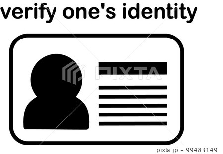 本人確認の見本イラストのイラスト素材 [99483149] - PIXTA