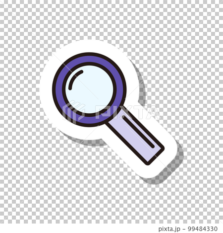 貼紙風格的商業圖標放大鏡 99484330