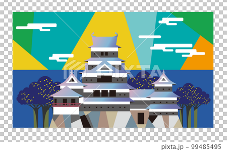Matsumoto Castle. A majestic castle tower. 99485495