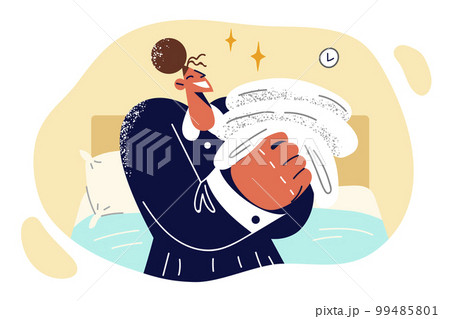 Woman maid working in hotel smiling standing near bed with clean towels for guests booked Woman maid working in hotel smiling standing near bed with clean towels for guests booked 99485801