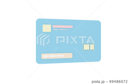 blue credit card minimal on white background business finances concept. cartoon style Credit card minimal. payment and banking concept. banking finance transaction Payment online 3d rendering. png 99486072