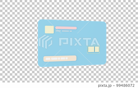 blue credit card minimal on white background business finances concept. cartoon style Credit card minimal. payment and banking concept. banking finance transaction Payment online 3d rendering. png 99486072