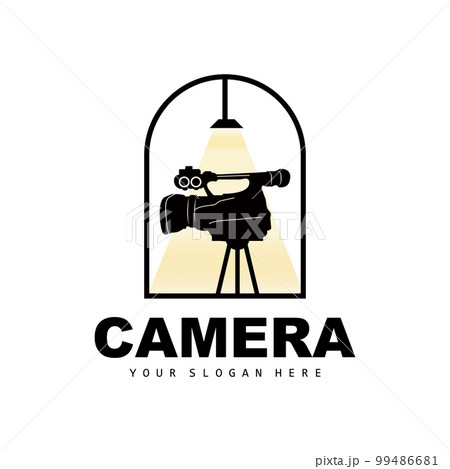 Camera Logo, Cameraman Design, Studio Camera And Photographer Vector, Template Icon 99486681