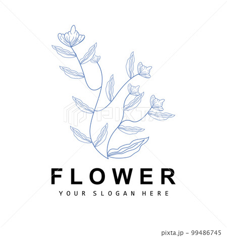 Simple Botanical Leaf and Flower Logo, Vector Natural Line Style, Decoration Design, Banner, Flyer, Wedding Invitation, and Product Branding Simple Botanical Leaf and Flower Logo, Vector Natural Line Style, Decoration Design, Banner, Flyer, Wedding Invitation, and Product Branding 99486745