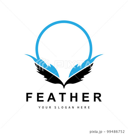 Feather Logo, Animal Wing Design, Vector Icon Template Simple Feather Logo, Animal Wing Design, Vector Icon Template Simple 99486752