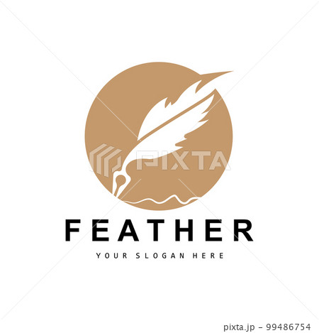 Feather Logo, Animal Wing Design, Vector Icon Template Simple Feather Logo, Animal Wing Design, Vector Icon Template Simple 99486754