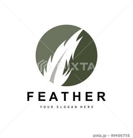 Feather Logo, Animal Wing Design, Vector Icon Template Simple Feather Logo, Animal Wing Design, Vector Icon Template Simple 99486758