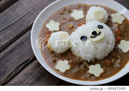 子供用に作ったクマさんカレーライス キャラカレー 子供用に作ったクマさんカレーライス キャラカレー 99487040