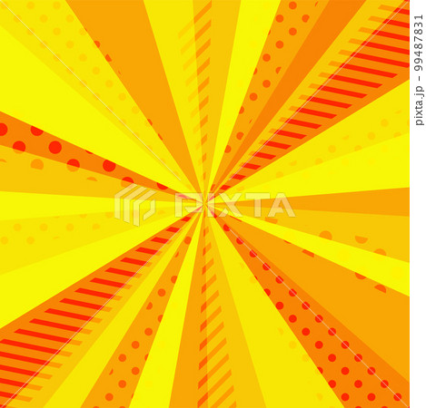 背景イラスト_集中線_オレンジ 背景イラスト_集中線_オレンジ 99487831