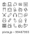 Multimedia icon set 99487993